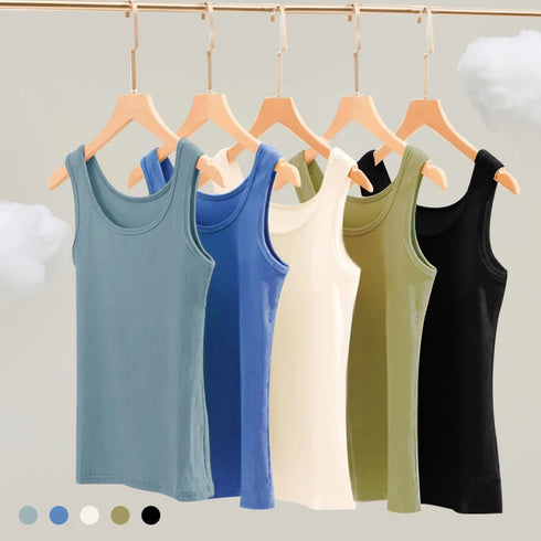 Sleek Women's Sleeveless Camisole - Elastic Slim Fit Tank Top for Spring and Summer