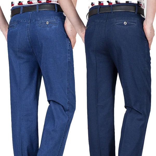 Men's Jeans Autumn & Winter High-waisted Casual Trousers