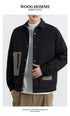 Men's Retro Colorblock Bomber Jacket with Pockets - Casual Autumn Baseball Uniform for Stylish Outfits
