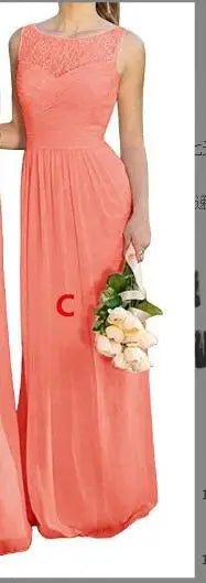 A-Line Chiffon Bridesmaid Dresses Elegant Floor-Length Sleeveless Gown For Wedding Party Occasion