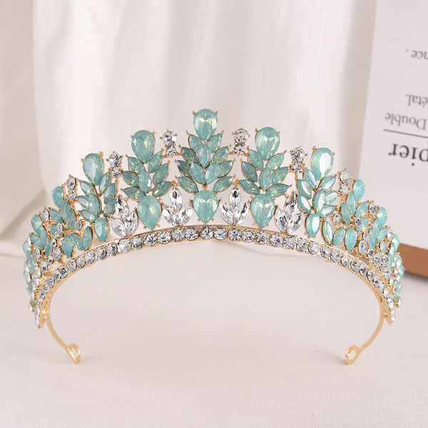 Baroque Crystal Bridal Tiara Headband - Elegant Rhinestone Hair Jewelry for Women