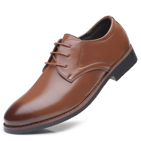 Men Breathable Leather Shoes Soft Sole Business Casual Footwear