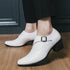 Leather Shoes for Men Cuban Style Heightening Wedding and Business Casual Footwear