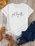 Letter Print Crew Neck T-shirt, Casual Short Sleeve T-shirt For Spring & Summer, Women's Clothing