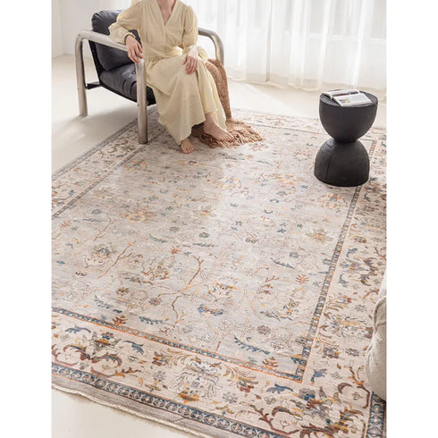 Retro Living Room Carpet Nordic Luxury Fashion Area Rug Fluffy Sofa Mat