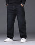 Plus Size Mens Jeans Loose Denim Straight Leg Stretch Casual Trousers