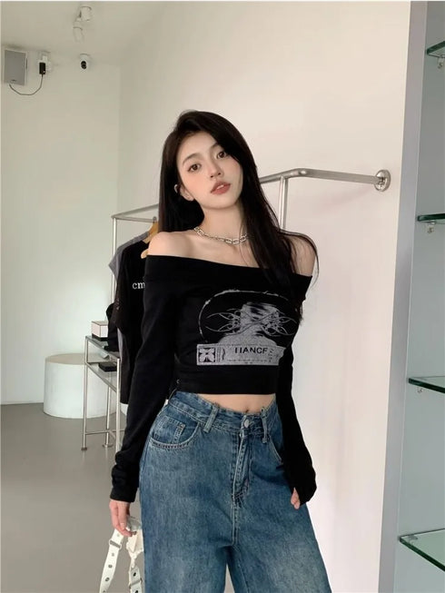 Baggy Wide Leg Vintage Y2K Jeans for Women - Trendy Kpop Gyaru Streetwear High Waist Denim Pants Perfect for Fall Outfits with Jeans and Harajuku Style