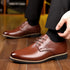 Large Size Leather Business Dress Shoes for Men Soft Sole Derby Style Wedding Footwear