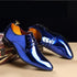Men's Patent Leather Wedding Oxfords Shoes Pointed Toe Dress Shoes