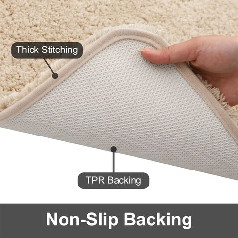 Luxury Absorbent Non-Slip Bath Mat Plush Bathroom Rug Soft Fluffy Carpet