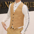 Men's Formal V Neck Tuxedo Vest - Tailored Fit Waistcoat for Business Events and Gatherings