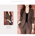 Korean Elegant Casual Blazer Coat and Flare Pants Two-Piece Women's Suit Set for Autumn/Winter Fashion
