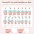 150Pcs Coffin Almond French False Nails Set - Reusable Acrylic Press On Nail Tips for Effortless Style and Glamour