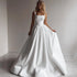 Furtanseo A-Line Wedding Dresses Satin Sleeveless Boho Gowns
