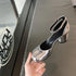 Chic Women's Tabi Ninja Mary Jane Pumps with Round Split Toe Design - Stylish Thick Heel Sandals for Spring and Autumn