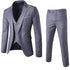 Korean Style Men Blazer Vest Pants Set Casual Business Suit