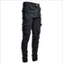Men's Slim Fit Stretch Jeans Multi Pocket Cargo Trousers