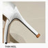 Comemore White Wedding Bridesmaid Satin Pumps with Rhinestones