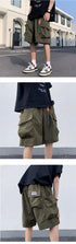Summer Men's Functional Cargo Shorts Multi-Pocket Baggy Gym Shorts Streetwear Bermuda