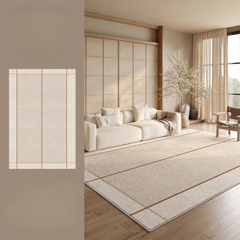 Fluffy Soft Cream Style Rugs for Bedroom and Living Room Decoration Washable Plush Carpet