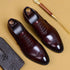 Genuine Cow Leather Brogue Oxford Shoes for Men Vintage Handmade Casual Flats