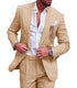 Elegant Men's Linen Suit Set - 2 Piece One Button Slim Fit for Smart Casual Events and Year-Round Style