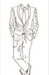 Elegant Black and White Striped Men's Formal Suit - Slim Fit Single Breasted Notch Lapel 2-Piece Jacket and Pants Outfit for Weddings, Prom, and Business Events