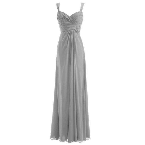 A Line Chiffon Sweetheart Bridesmaid Dress For Evening With Pleated Off Shoulder Silhouette And Lace Up Back