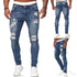 Ripped Slim Fit Denim Distressed Ankle Length Mens Jeans