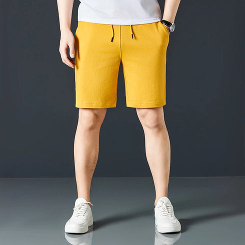 Men's Casual and Fashionable Pure Cotton Shorts with Drawstring