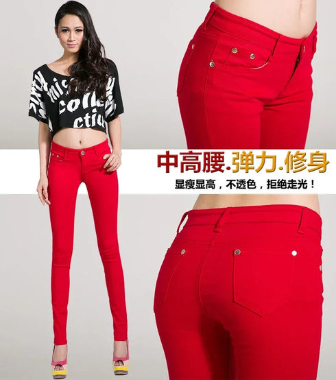 Candy Color Women's Straight Leg Jeans - Versatile Stretch Denim Pants for All Seasons, Perfect for Fall Outfits with Jeans and Homecoming Styles