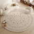 Light Luxury Round Large Area Carpet for Living Room and Bedroom Rug