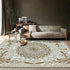 Classical Elegant Blue Rug for Retro Living Room and Bedroom Carpet Decoration