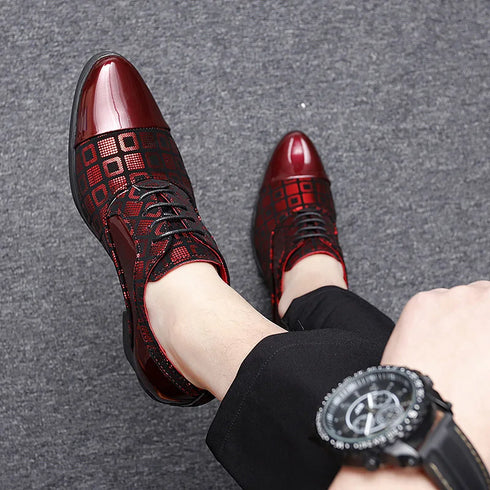 Men's Formal Leather Oxfords Dress Shoes for Business and Wedding Events