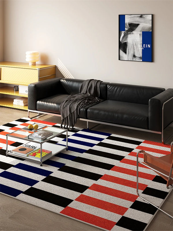 Modern Fashion Striped Area Rugs for Living Room and Bedroom Non-Slip Floor Mat