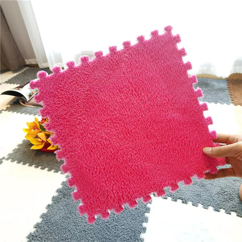 Soft Plush Kids Carpet Play Mat Interlocking EVA Foam Rug for Children