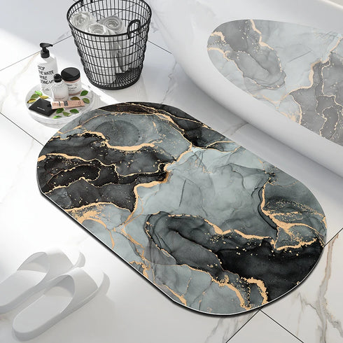Luxury Nordic Diatomite Bath Mat Anti Slip Super Absorbent Quick Dry Floor Mat