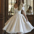 Shiny Short Wedding Dress Lace Appliqued Bridal Gowns Glamorous Princess Party Off The Shoulder Beach
