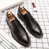 Classic Men's Brogue Dress Shoes - Elegant Handmade Wingtip Leather Oxford Footwear for Formal Business Occasions, Calfskin Comfort with Lace-up Design