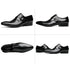 Elegant Men's Leather Dress Shoes for Formal Occasions - Stylish Brogue Loafers with Buckle Strap and Pointed Toe for Weddings and Autumn Events