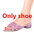 Party Wedding Shoes Women Shoes Bag Set Rhinestone Crystal Summer Fashion Slippers