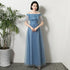 Bridesmaid Dress Elegant Ankle Length Tulle Ball Gown With Pleat Sash Built In Bra Prom Bridal Gown