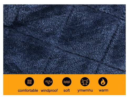 Plush Waterproof Autumn Winter Jacket for Men - Casual Windproof Coat with Detachable Hood and Rib Sleeves, Perfect for Daily Wear and Spring Cotton Comfort