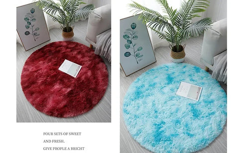 Plush Round Rug Mat for Living Room and Bedroom Home Decor