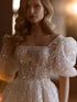 Romantic Wedding Dresses A-Line Tulle Tiered Gowns with Lace Appliques