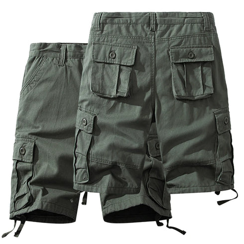 Men's Cotton Shorts Casual Sports Tactical Bermuda Knee Length Streetwear
