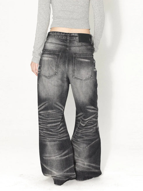 Baggy Wide Leg Jeans Loose Fit Distressed Streetwear For Women Denim Jeans Vintage Inspired Casual