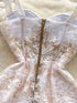 Women Sexy Hollow Out Party Club Embroidery Dress Evening Strap Splicing Vestidos