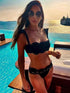 Sexy 3Pcs Bikini Sets Swimwear For Women Push Up Brazilian Biquini Linen Set