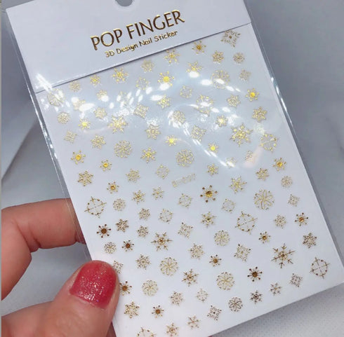 Mini Snowflake Christmas Nail Art and Scrapbooking Stickers with Santa Claus, Snowman, and Gold Foil Water Decals for Festive New Year Decorations